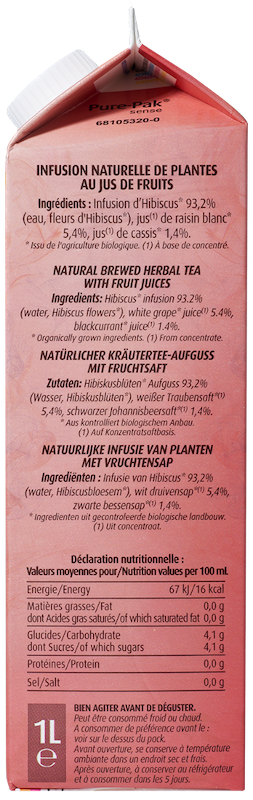 Tisane-Glacée-Hibiscus-Cassis-Défense-Tableau-Nutritionnel